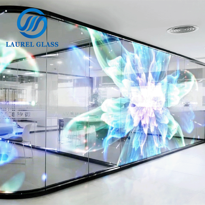 Vidrio LED transparente